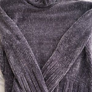 Grey turtleneck sweater